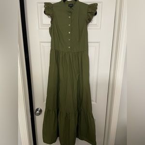 Green long dress